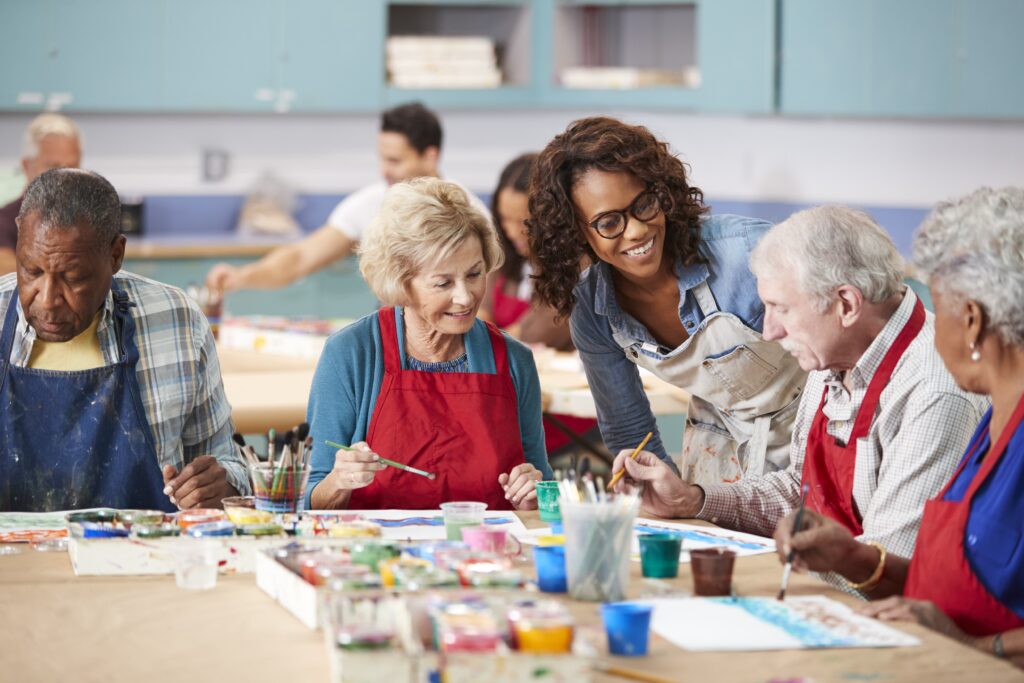 Art & Crafts activities in senior living community