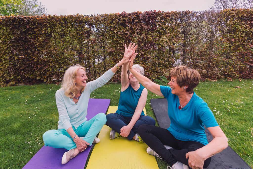Yoga in senior living community
